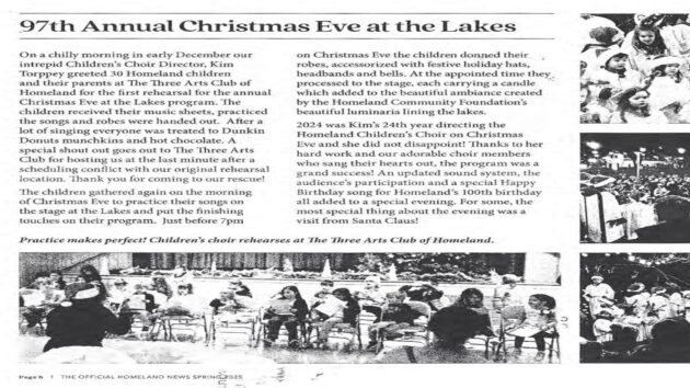 News clipping: Christmas Eve at the Lakes