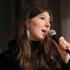 Young woman singing